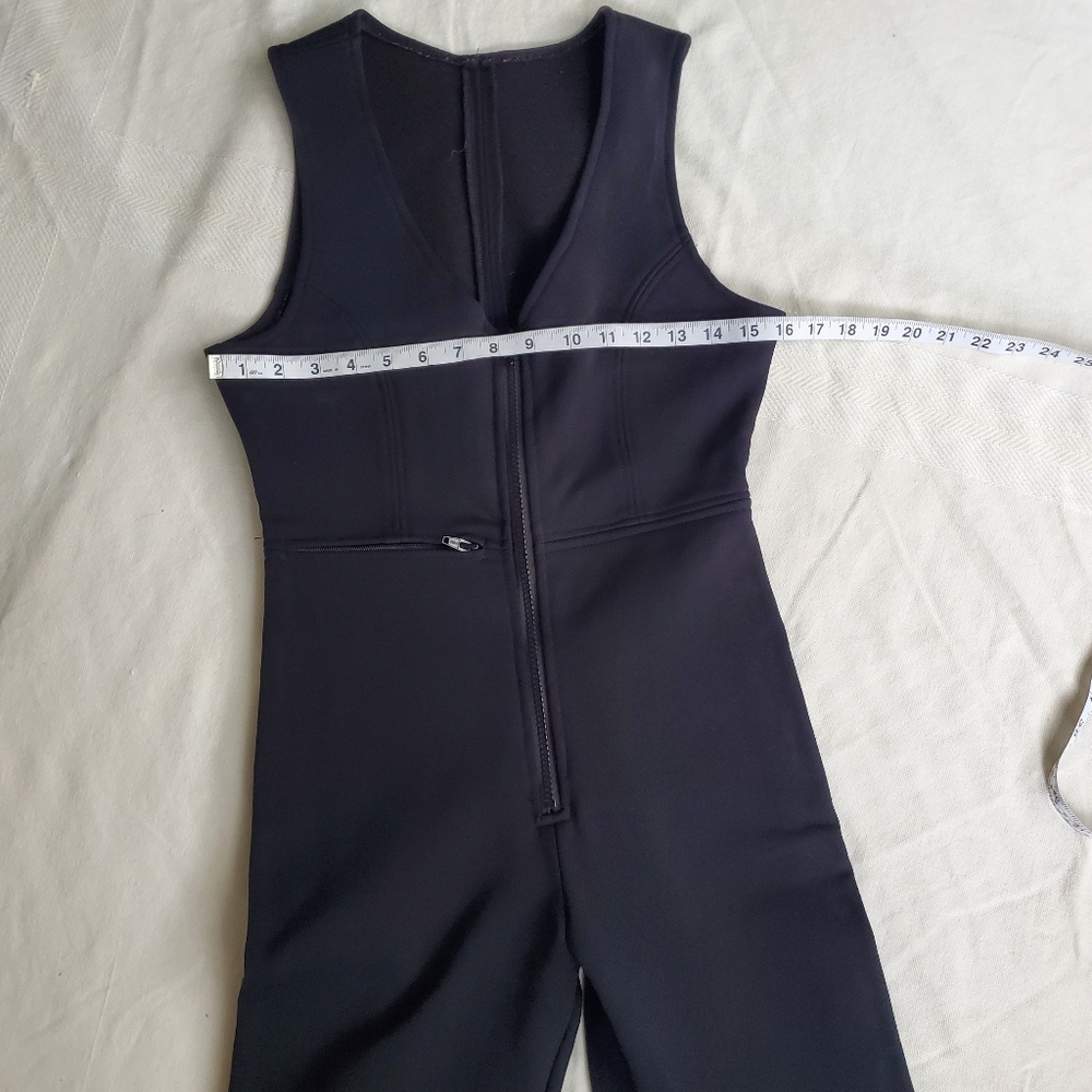 Vintage wool one piece ski pants bibs women's size 8 front & boot zip Austria - Picture 4 of 14